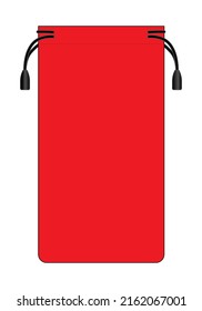 Red Power Bank Case Bag Template On White Background, Vector File.