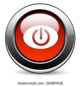 Red power button