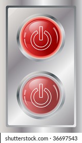 red power buttons