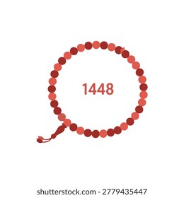 A red prayer bead