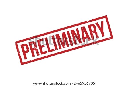 Red Preliminary Rubber Stamp Seal Vector