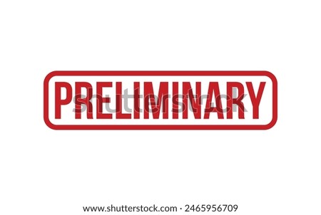 Red Preliminary Rubber Stamp Seal Vector