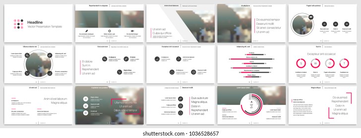 Red presentation templates elements on a white background. Vector infographics. Use in Presentation, flyer and leaflet, corporate report, marketing, advertising, annual report, banner.