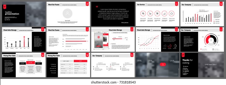 Red presentation templates elements on a white background. Vector infographics. Use in Presentation, flyer and leaflet, corporate report, marketing, advertising, annual report, banner.