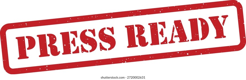 Red press pronto carimbo isolado no fundo branco