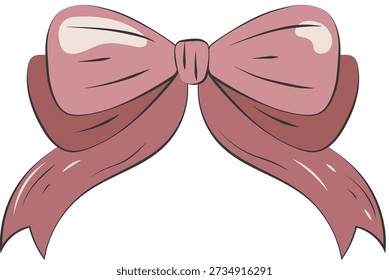 Icono de corbata de lazo bonito rojo Ilustración Elemento gráfico Arte