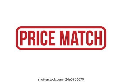 Red Price Match Rubber Stamp Seal Vector