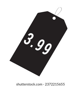 Red Price Tag displaying value of 3.99
