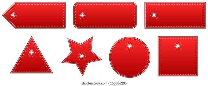Red Price Tags Set