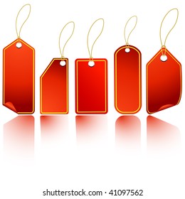 Red price vector tag set. Visit the gallery for more cool stuff