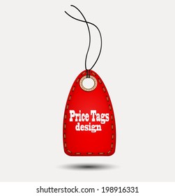 Red price-tag. Vector eps 10