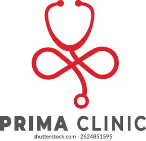 Red Prima Clinic Medical Health Nurse stethoscope Logo Symbol for Peace Free Download