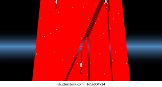 Red printed circuit board (PCB) with no components fit (Macro)