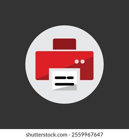 Red Printing Machine Icons For Design, for design elemments, icon design or print 