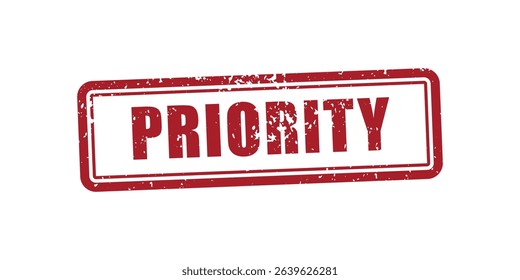 Red Priority Stamp On White