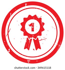 Red Prize Ribbon rubber stamp