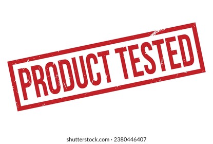 Red Product Tested Rubber Stamp Seal Vector