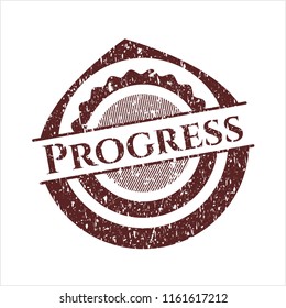 Red Progress distress rubber grunge texture stamp