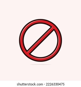 Rotes verbotenes Zeichen ohne Symbol-Warnzeichen oder Stoppsymbol Sicherheitsgefahr einzelne Vektorgrafik
