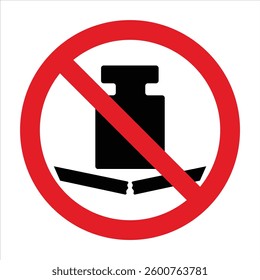 red prohibiting sign, Prohibition of loading with a load.