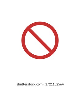Red prohibition icon symbol design