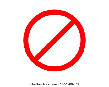 Red prohibition sign. Circle with crossed out line ban symbol and warning about danger restriction of movement and information taboo entry into premises and protection from vector troubles. svg