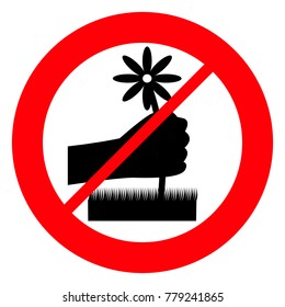 Protect The Environment Do Not Pick Flowers Stock Illustration 73490228 Pixta