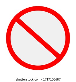 red prohibition sign isolated on white background. vector illustration