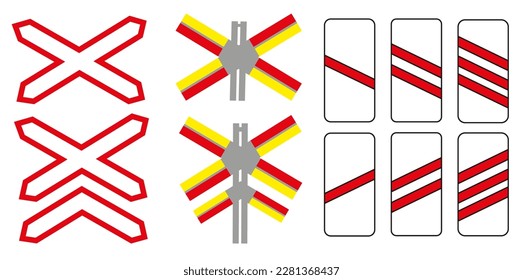 Red prohibition sign on a white background. Vector illustration.