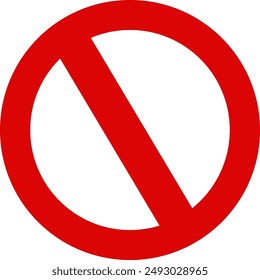 Red Prohibition Sign Vector, Not Allowed Sign