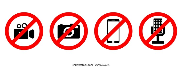 icono de signo de prohibiciones rojas, vector de prohibiciones rojas, símbolo de prohibiciones rojas