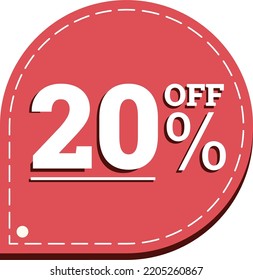 red promotion label for advertisements of assorted products and services.