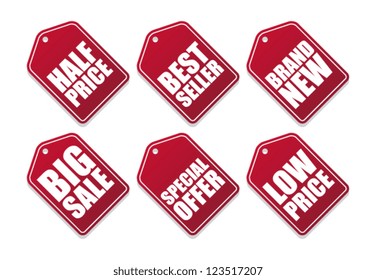 Red Promotional Labels