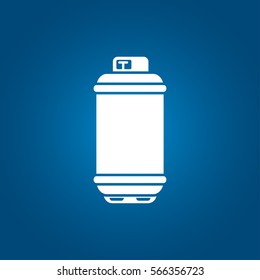 Red propane gas cylinder icon