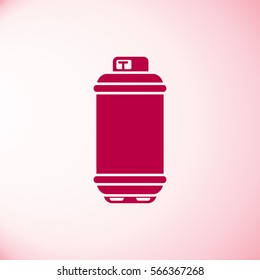 Red propane gas cylinder icon