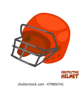 red protective helmet