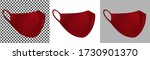 Red protective medical face mask