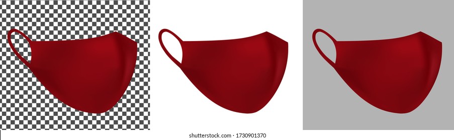 Red Protective Medical Face Mask