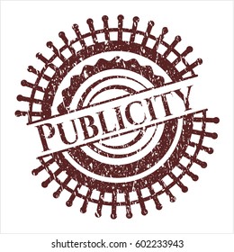 Red Publicity with rubber seal texture