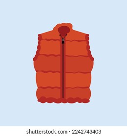 Red puffy vest - vector clipart