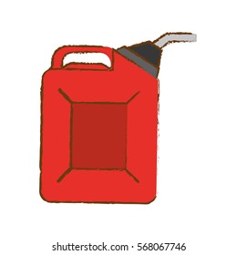 Red pump gasoline nozzle image, vector illustration