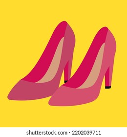 red pumps with high heels