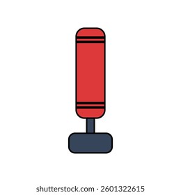 Red Punching Bag Illustration Vector