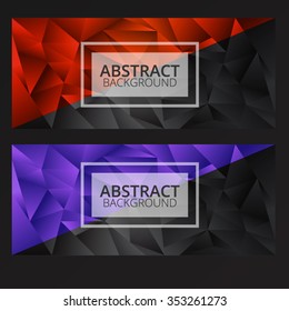 Red and purple abstract banner backgrounds