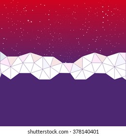 Red and Purple abstract. Polygonal banner.