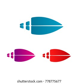 red purple red arrow icon logo next sign illustration set isolated background