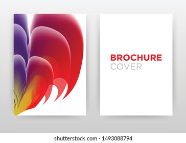 Red purple brown colored abstract design of annual report, brochure, flyer, poster. Colorful concept on white background vector illustration for flyer, leaflet, poster. Business A4 brochure template.