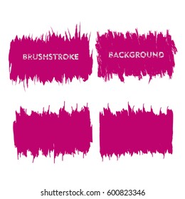 red purple brush stroke frame set. flat abstract background for text. design element. rectangle shape.