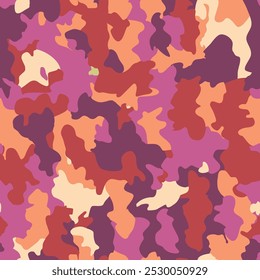 red, purple camo. Seamless,vector. Fashion design, craft, party, child room