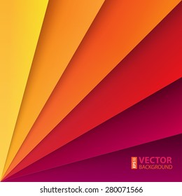 Red and purple colorful paper layers with realistic shadows abstract background. RGB EPS 10 vector illustration